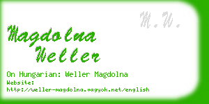 magdolna weller business card